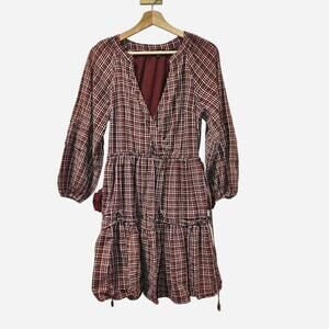 madewell red plaid dress